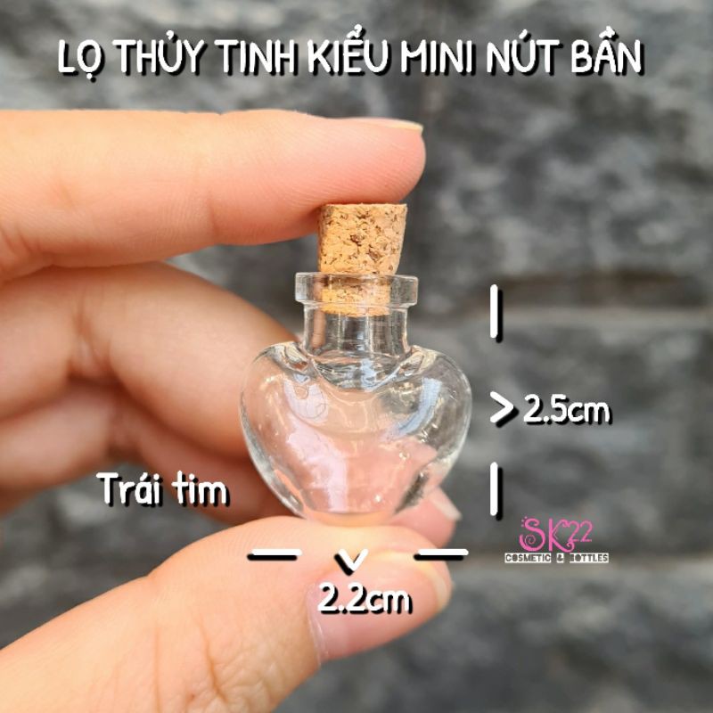 🧡LỌ THỦY TINH KIỂU MINI NÚT BẦN🟠