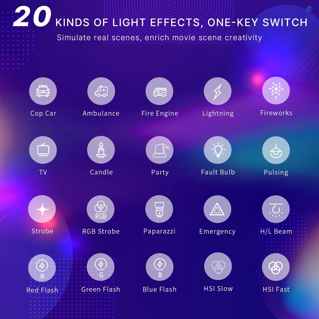 Đèn LED Mini Ulanzi VL120 RGB Kích Thước 2500K-9000K CRI95+ 20 Hiệu Ứng Có Thể Sạc Lại