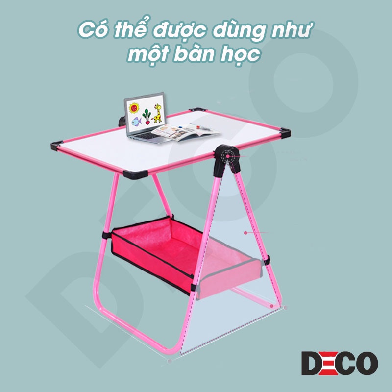 Bảng vẽ cho bé, giúp bé thông minh hơn trong giáo dục, có 2 mặt xanh và trắng, nâng hạ chiều cao kiểu flipchart