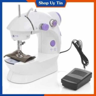 Máy May Mini - Máy Khâu Mini Gia Đình 2 Tốc Độ Có Đèn Led Cắt Chỉ