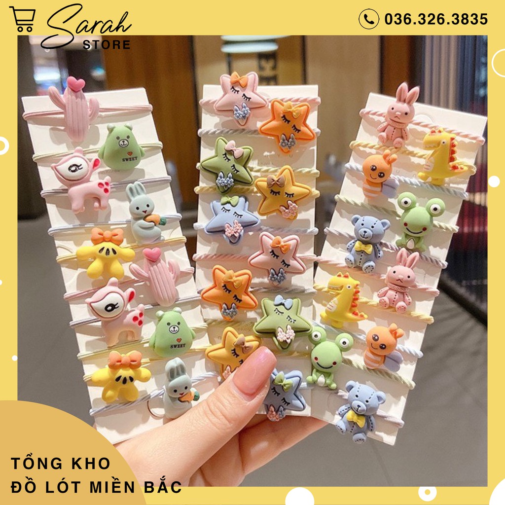 SET 10 DÂY BUỘC TÓC CUTE SIÊU XINH CHO BÉ YÊU