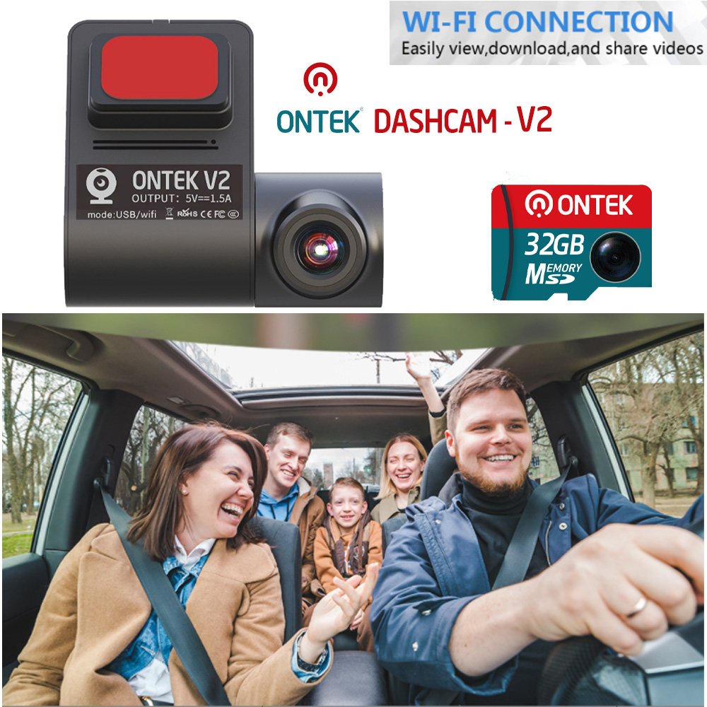 [BH 12 THÁNG] Camera Hành Trình ONTEK V2 Kết Nối Wifi, Độ Phân Giải 1080P CÓ GHI ÂM