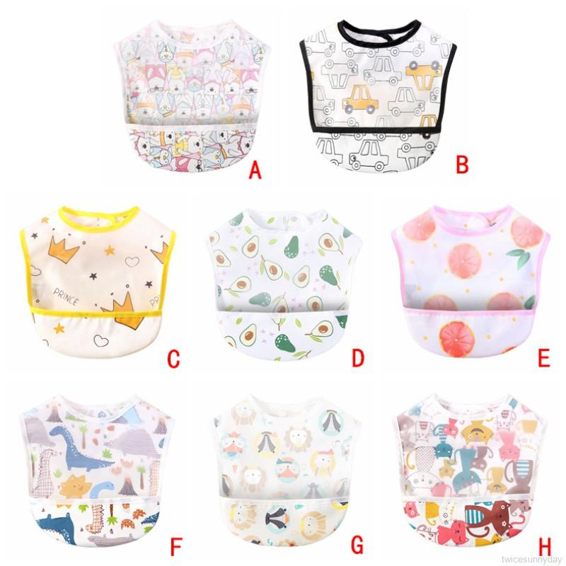 Yếm tập ăn cho bé thiết kế hai mặt chống thấm nước tiện dụng cho bé