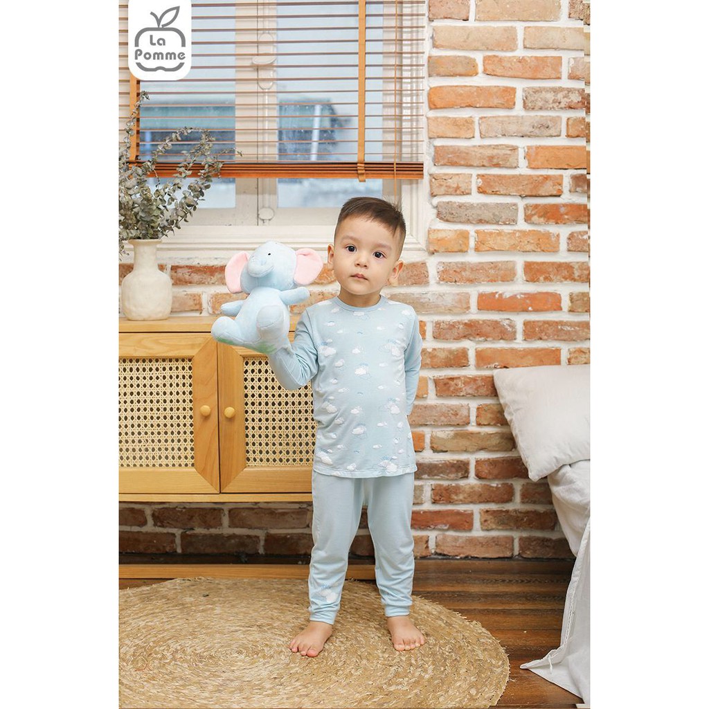 SL171 Bộ dài tay cài vai đám mây La Pomme (6-18M)