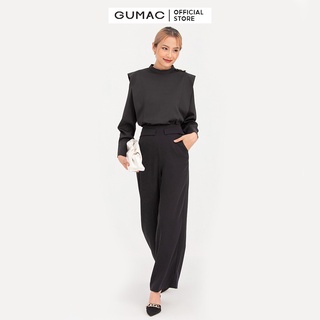 Quần tây nữ ống rộng nắp túi GUMAC QB703