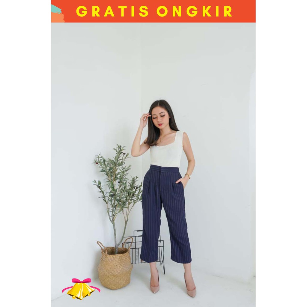 Quần Cotton Kẻ Sọc Thời Trang Cho Nữ (Sf - C 2173) | BigBuy360 - bigbuy360.vn
