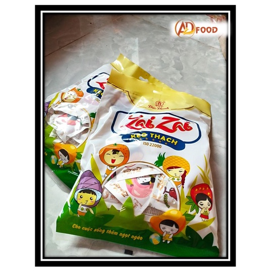 1 túi kẹo thạch zai zai vuông hàng loại ngoan