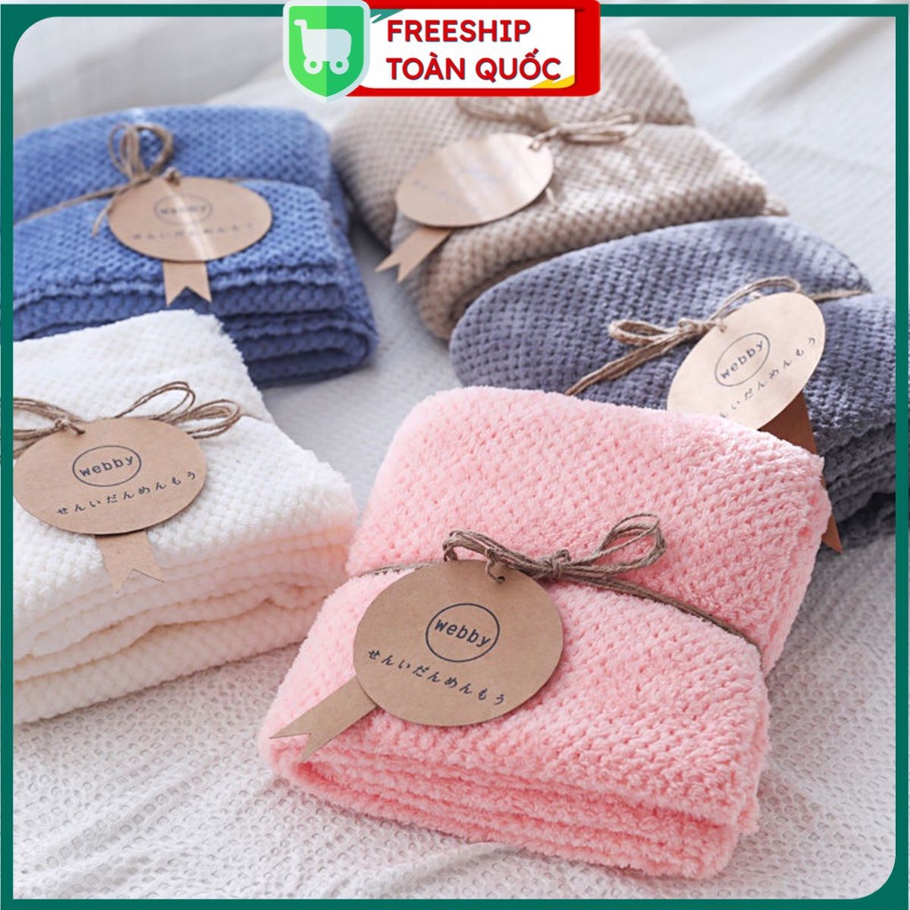 PVN34142 Khăn tắm lông cừu san hô mềm mại thấm hút tốt T2 .