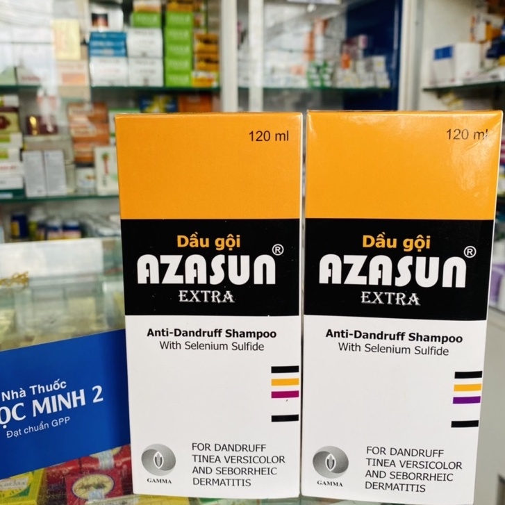 ✅ [Chính Hãng] AZASUN EXTRA [Chai 120ml] - Dầu Gội Sạch Gàu Dành cho người bị gàu nặng [selsun 1.8%]