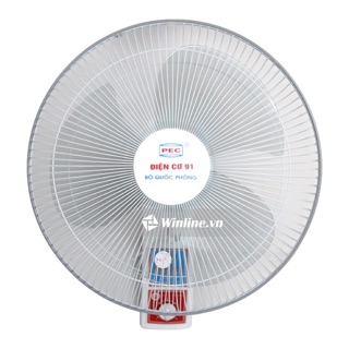 Quạt treo tường điện cơ 91 bộ quốc phòng giật dây màu trắng siêu bền QTT-V2D