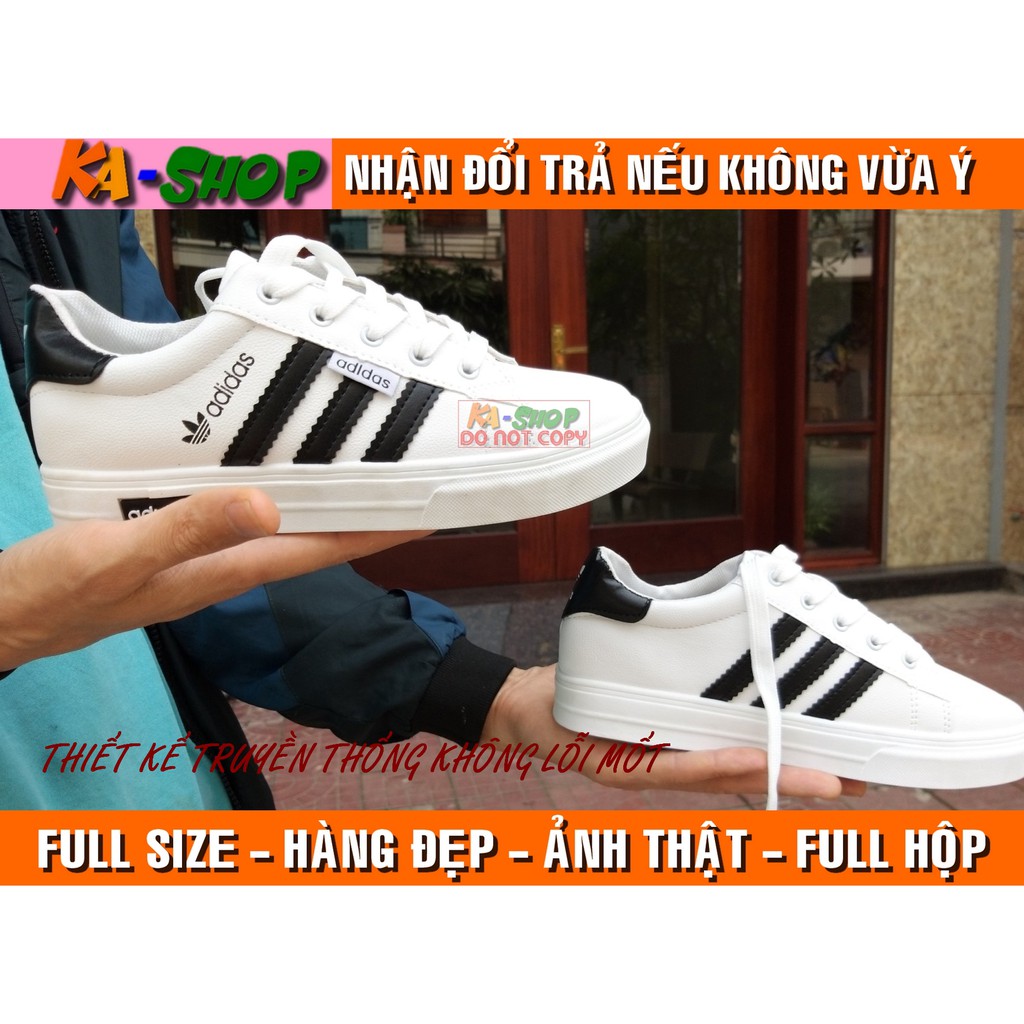 [FLASH SALE] Giày thể thao Adidas_trắng 3 vạch sọc ngang