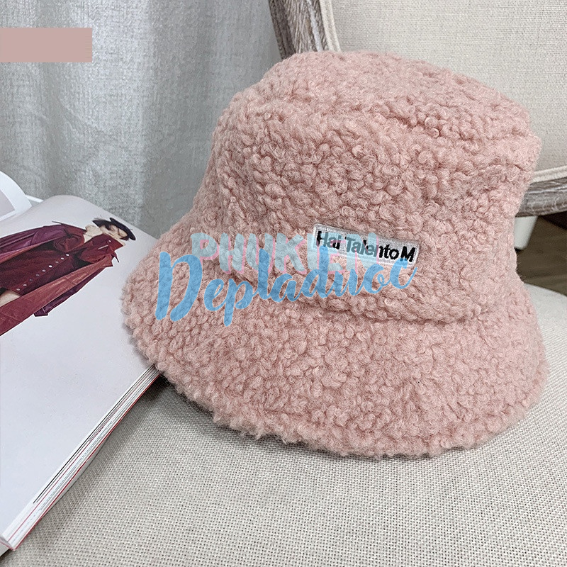 Mũ bucket, nón tai bèo vành tròn, nón lông cừu kiểu dáng Hàn Quốc nam nữ