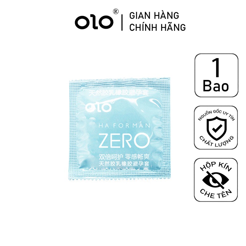 BCS Bao Cao Su Zero 001 Mềm Mỏng - Bao Cao Su Zero HA FOR MAN OLO 001 1 BCS