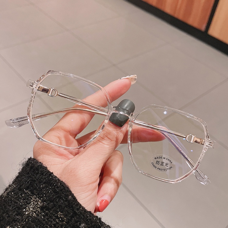 Kính cận VIENDO gọng đa giác đổi màu chống ánh sáng xanh màu sắc thời trang có cắt độ cận theo yêu cầu
