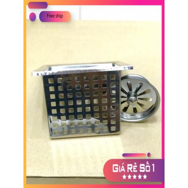 Phễu thoát sàn inox304, phễu thoát chống hôi ngăn mùi lỗ vuông 12x12,15x15