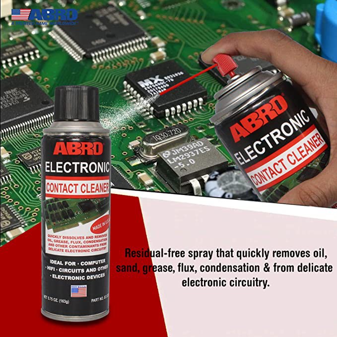 CHAI XỊT VỆ SINH LÀM SẠCH BO MẠCH ĐIỆN TỬ ABRO USA ELECTRONIC CONTACT CLEANER 163G
