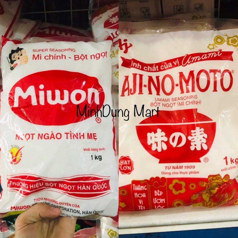 Mì chính Ajinomoto/Miwon cánh to 1kg đảm bảo chất lượng