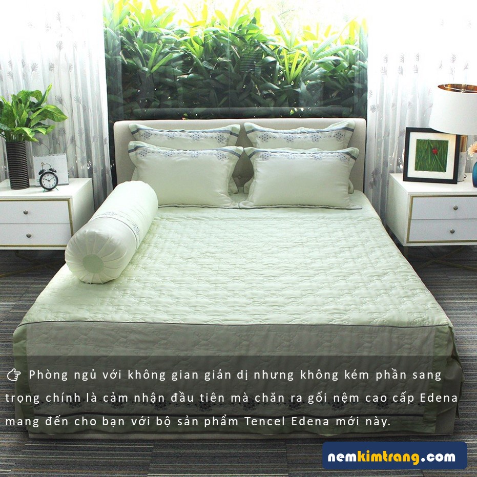 BỘ Ga  Nệm Tencel Edena Mẫu 766 CHÍNH HÃNG, CAO CẤP