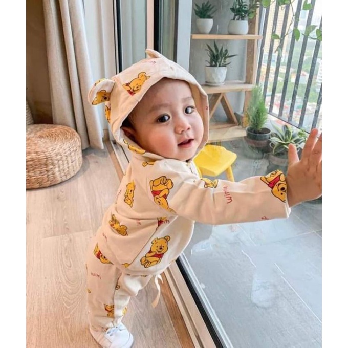 Bộ nỉ HM kéo khóa dư xịn cho bé