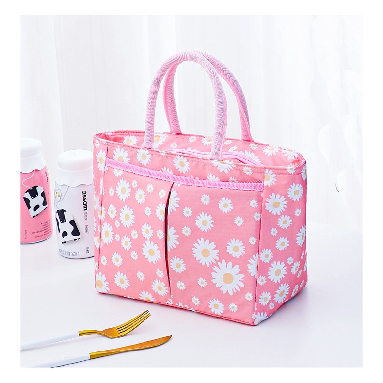 Túi giữ nhiệt đựng cơm, túi đựng hộp cơm văn phòng có quai xách vải không thấm nước SUZUKO BAGS TD03