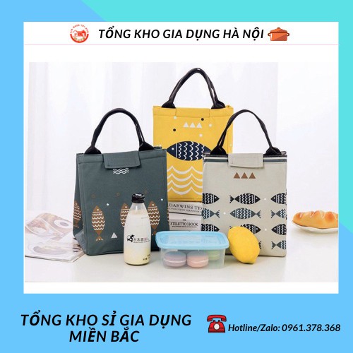 TÚI GIỮ NHIỆT ĐỰNG ĐỒ KIỂU NHẬT DÁN MIỆNG 88042 TỔNG KHO SỈ GIA DỤNG