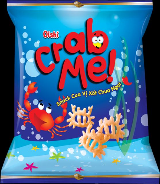 Bánh Crab Me Snack Cua Oishi gói 42g vị Cua sốt chua ngọt / Cua lắc phô mai / Cua tảo biển