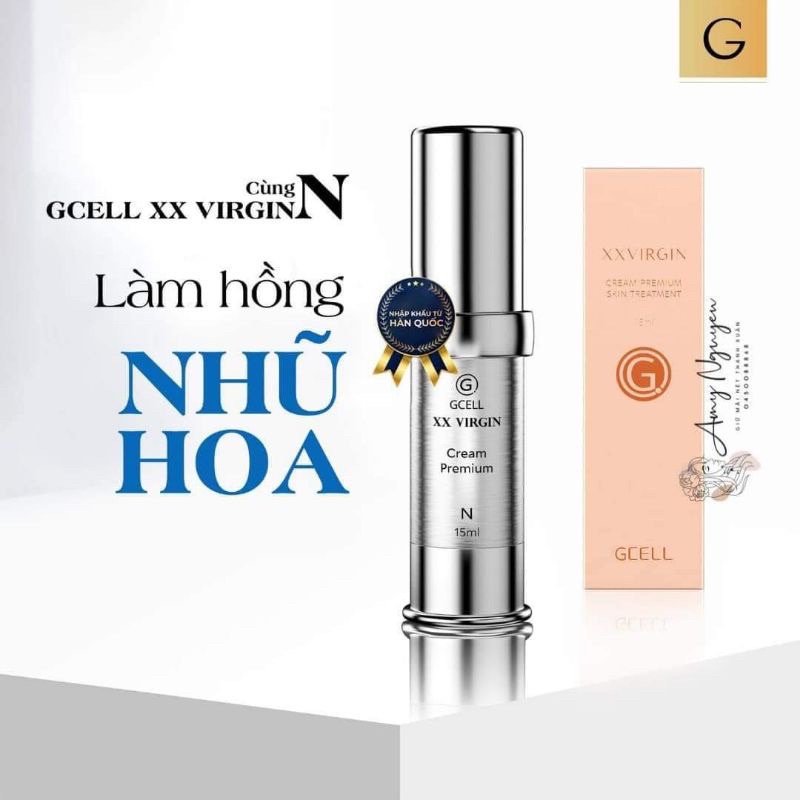 Kem làm hồng nhũ Hoa XXVirgin N chính hãng Gcell xoá thâm