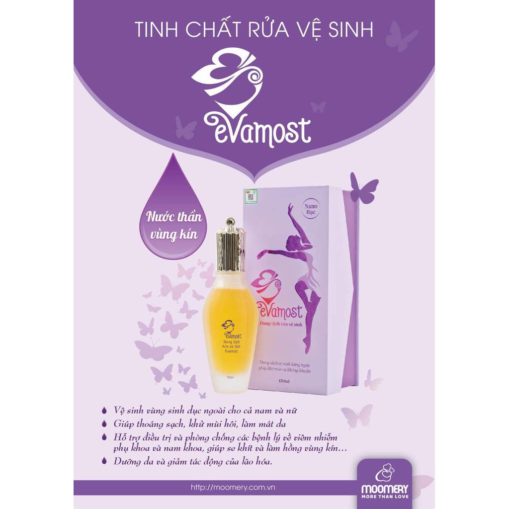 Dung dịch vệ sinh phụ nữ Evamost làm sạch vùng kín, ngừa mẩn ngứa - THE ZOE BEAUTY