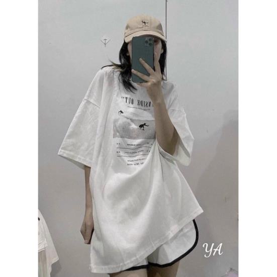Áo Thun Tay Lỡ Nam Nữ Rubystore Phông Form Rộng Dáng Unisex - Ulzzang Mặc Cặp, Nhóm Lớp In Hình Chữ Inside Out Hot