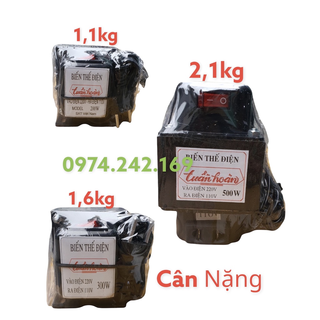 Bộ Biến Áp Chuyển Đổi 220v-110v 200W,300W, 5A hoặc 10A Nasonal