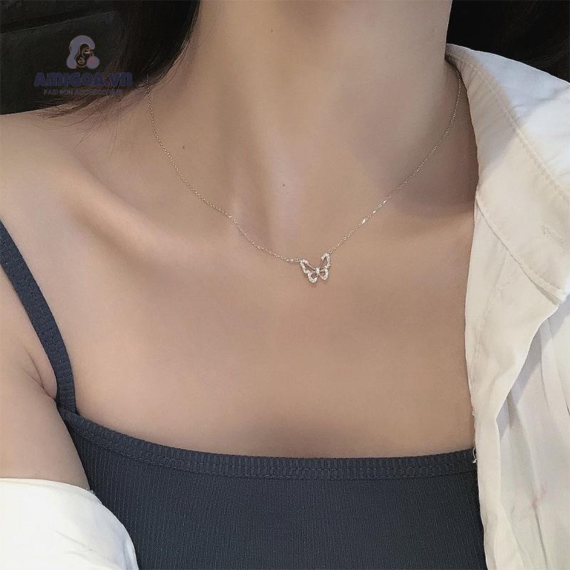 ✨✨Vòng cổ Mặt Hình Bướm Đính Đá Đơn Giản
