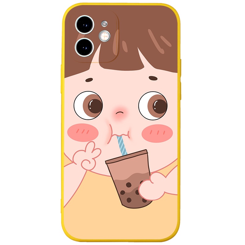 Ốp lưng JURSUE silicon mềm hoạt hình dễ thương đẹp cho iPhone 13 12 11 Pro Max SE 2020 X XR XS ip 8 7 6 6S Plus kute Y87