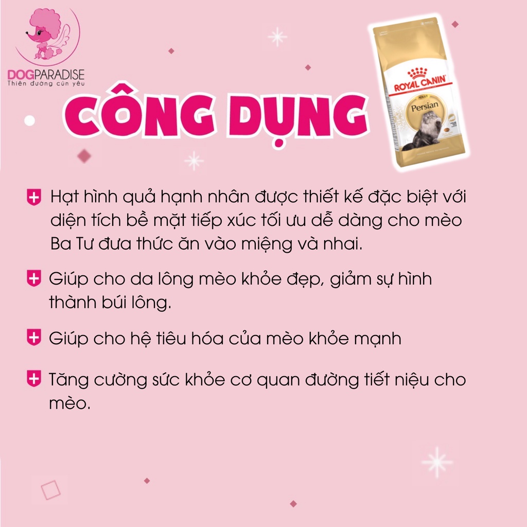 Hạt thức ăn cho mèo Ba Tư Royal Canin Persian Adult cung cấp dưỡng chất túi 85g/400gr - Dog Paradise