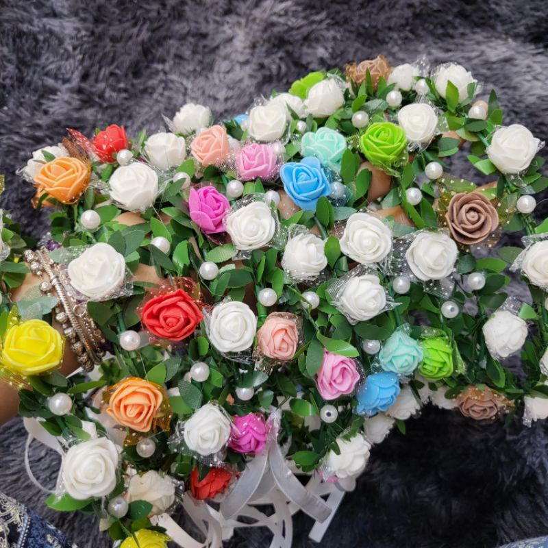 [ GIÁ SIÊU RẺ ] VÒNG HOA ĐỘI ĐẦU KỈ YẾU BẢN NHỎ ĐÍNH NGỌC