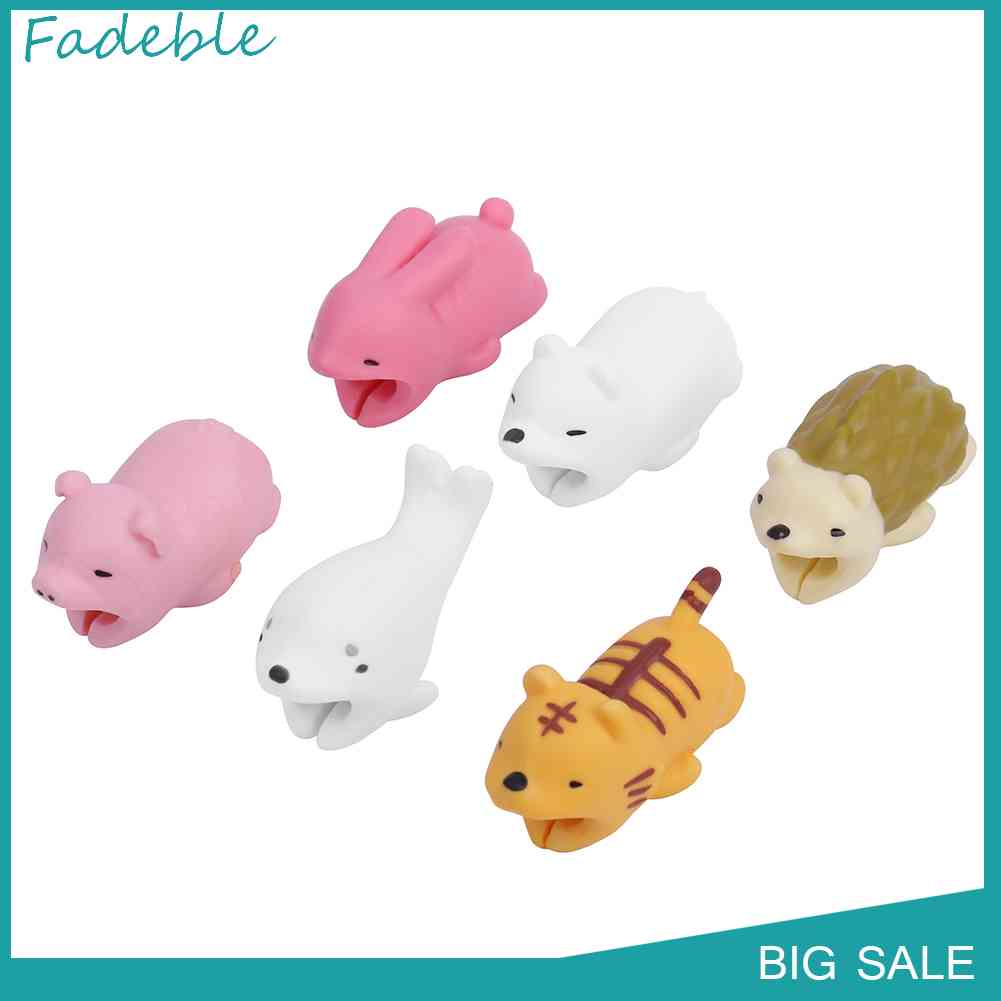 Phụ Kiện Bảo Vệ Dây Cáp Sạc USB Hình Thú Đáng Yêu Bằng Nhựa PVC