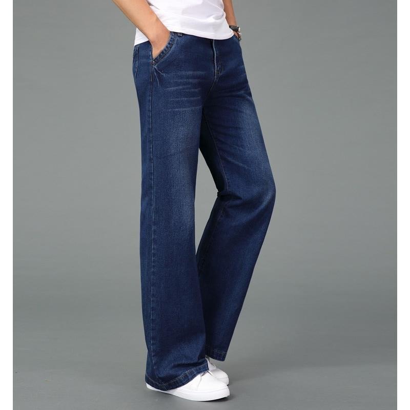 Quần jeans Dài Ống Loe Dáng Rộng Dày Dặn Thời Trang Mùa Thu Mới Cho Nam