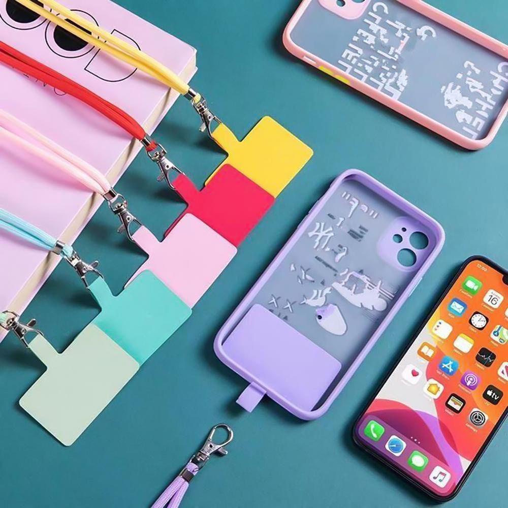 GLENES 1pc Crossbody Patch Phone Lanyards Mobile Phone Nylon Soft Rope Mobile Phone Strap Diagonal Strap Neck Hanging Phone Decoration Safety Fixed Card Neck Hanging Strap Cell Phone Hanging Cord/Multicolor