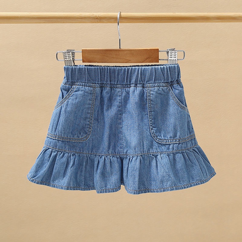 Chân Váy Denim Thời Trang Mùa Hè 2022 Phong Cách Mới Cho Bé Gái