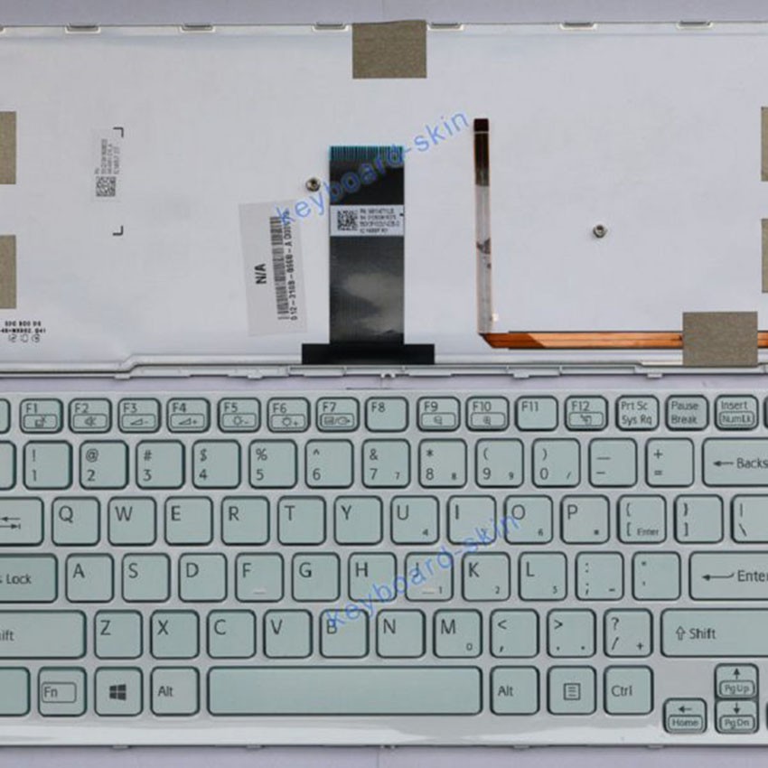 Bàn Phím Laptop Sony Vaio SVE14A Series, SVE14-A Series Có 2 Ốc Màu Đen-Trắng-Bạc