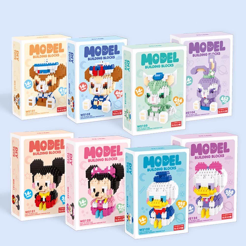 Đồ chơi khối lắp ghép xây dựng hình nhân vật Mickey Minnie hoạt hình hạt nhỏ giáo dục đầu đời cho trẻ nhỏ DIY