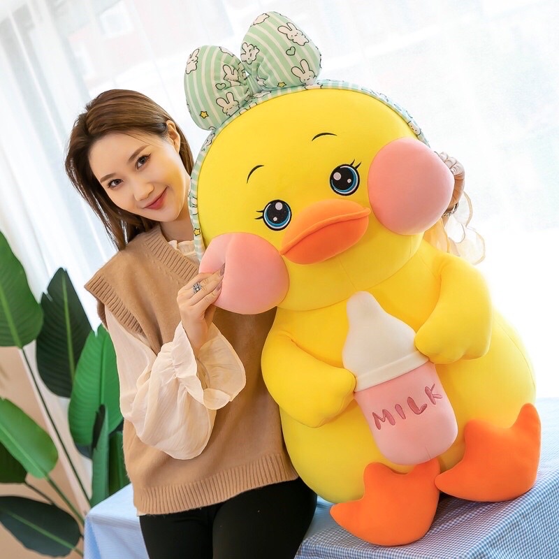 Gấu Bông Mỏ Vịt Má Hồng Cute Phô Mai Que - Thú Nhồi Bông - Búp Bê Đáng Yêu