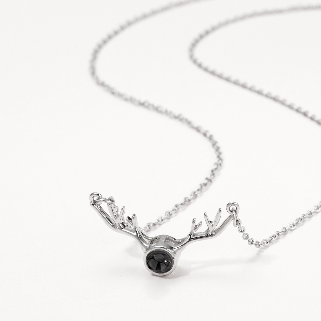 Vòng cổ RINHOO mặt hình sừng hươu phù hợp làm quà tặng ngày lễ thời trang