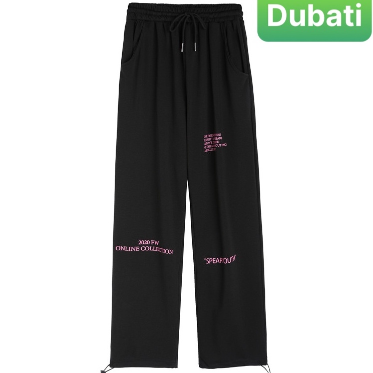 QUẦN JOGGER  NAM NỮ UNISEX CHẤT NỈ DÀY DA CÁ ỐNG SUÔNG RỘNG THÊU CHỮ YOUTH RÚT DÂY TREND HÀN QUỐC VIP PRO - DUBATI FASHI