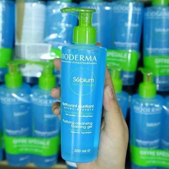 Gel Rửa Mặt Bioderma Sébium Gel Moussant dành cho da dầu, hỗn hợp 200ml của Pháp dạng vòi | BigBuy360 - bigbuy360.vn