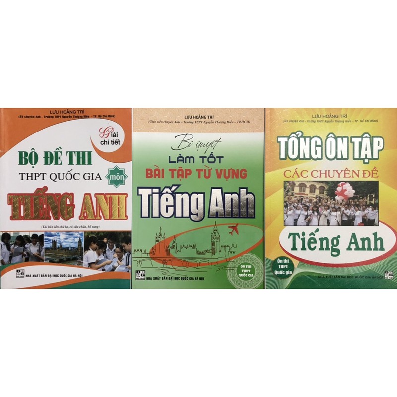 Sách - (Combo 3 cuốn)Tổng Ôn Tập Các Chuyên Đề Tiếng Anh - Bộ Đề Thi THPTQG Tiếng Anh - Bí Quyết Làm Tốt Bài Tập Từ Vựng