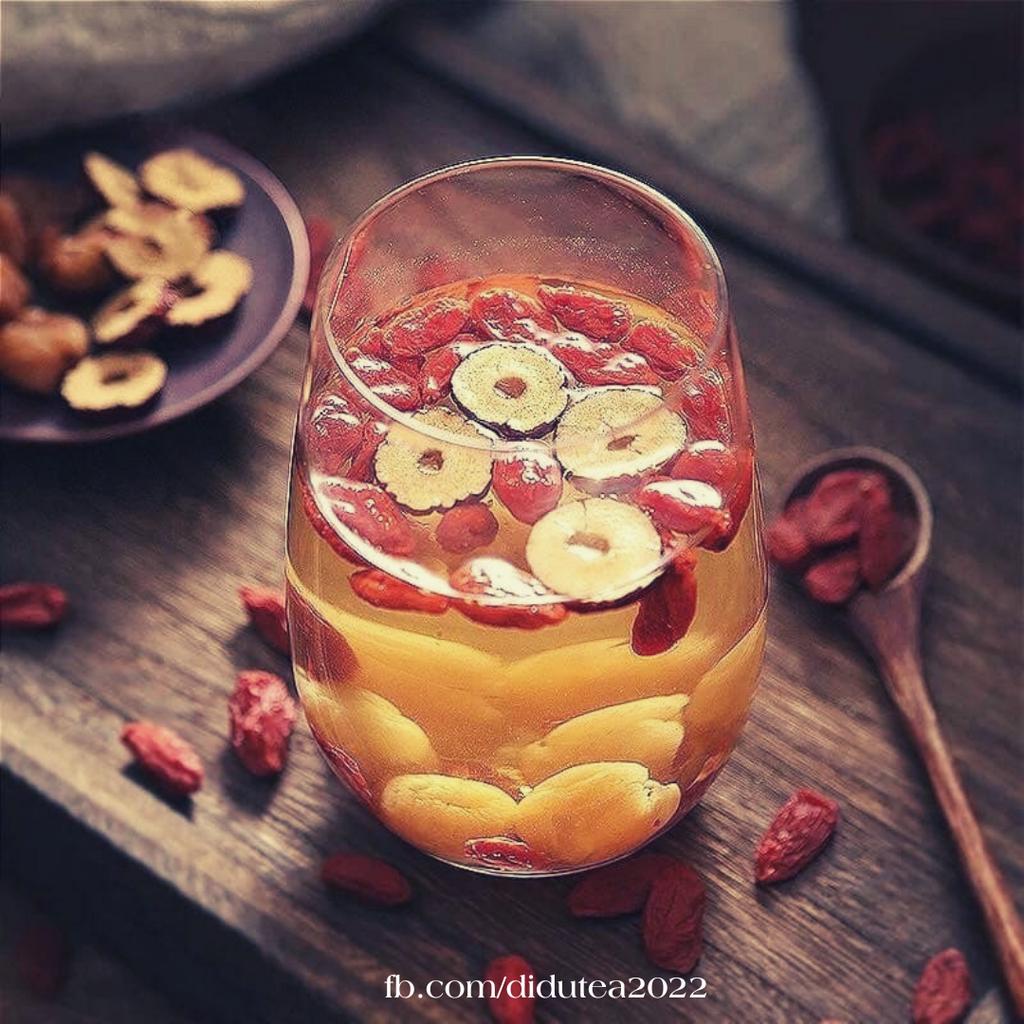 Trà dưỡng tâm táo đỏ, long nhãn, kỉ tử DiduTea