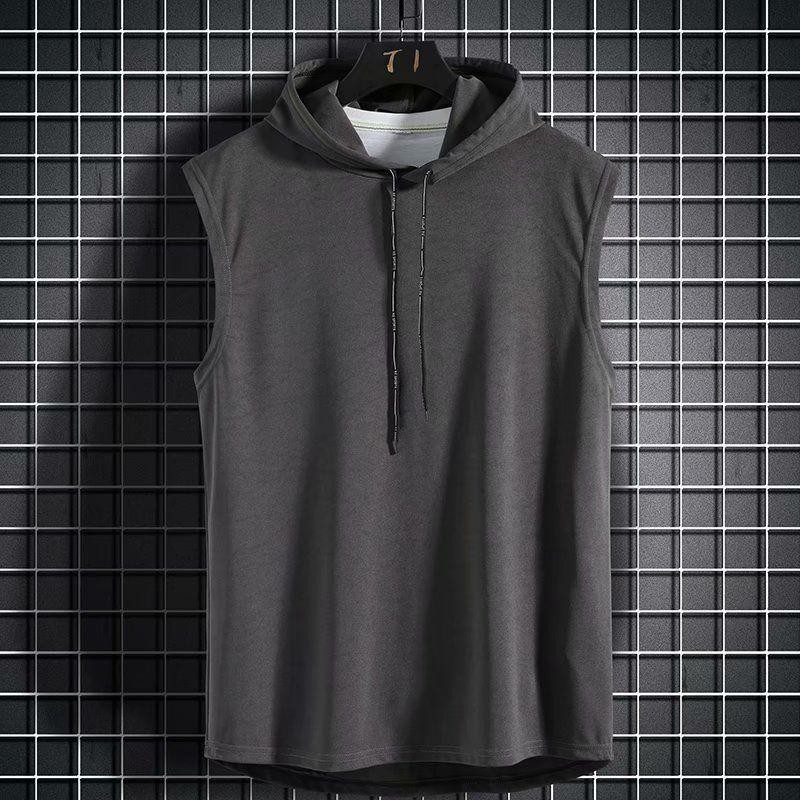 Áo Hoodie Không Tay Màu Trơn Thời Trang Dành Cho Nam