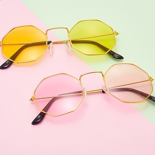 Kính Mát Hình Bát Giác Nhiều Màu Sắc Phong Cách Nhật Hàn Dễ Thương Phổ Biến INS Tròng Kính Cùng Màu Dành Cho Học Sinh