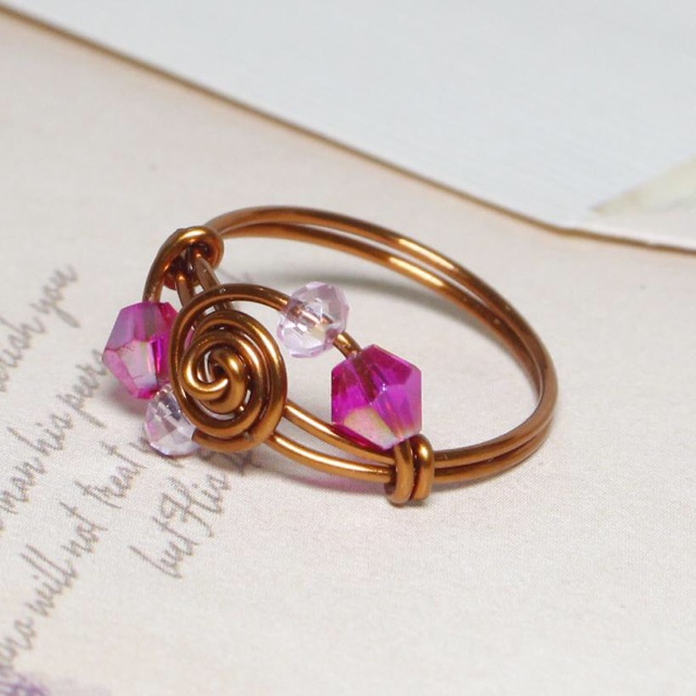Nhẫn đá Handmade đồng uốn nguyên chất Rẻ - Đẹp - Bền