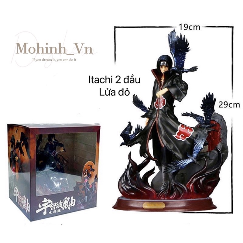 [RẺ NHẤT SHOPEE]Mô hình Naruto - Mô hình Uchiha Itachi Akatsuki có đế quạ màu tím xanh